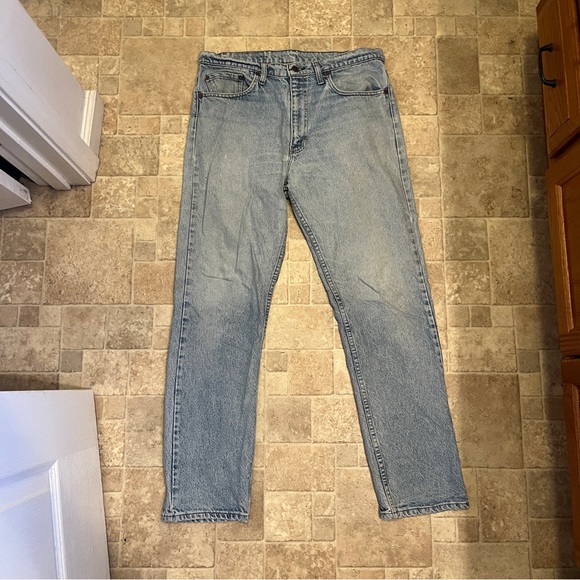 Vintage 1990s Levi’s 505 Light Wash Blue Denim Jeans Waist 36 Length 32 36x32 - Picture 1 of 5
